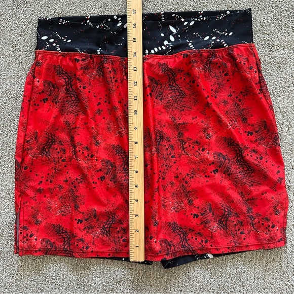Skort Obsession Golf Tennis Skort Bright Red Splatter Print Artsy Size Large - Picture 3 of 6